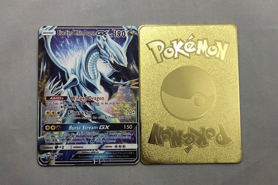 Reshiram GX Shiny Gold Metal Pokemon Card 