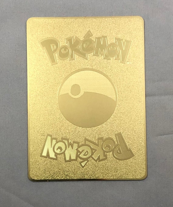 Pikachu & Eevee I Love You Gold Metal Card