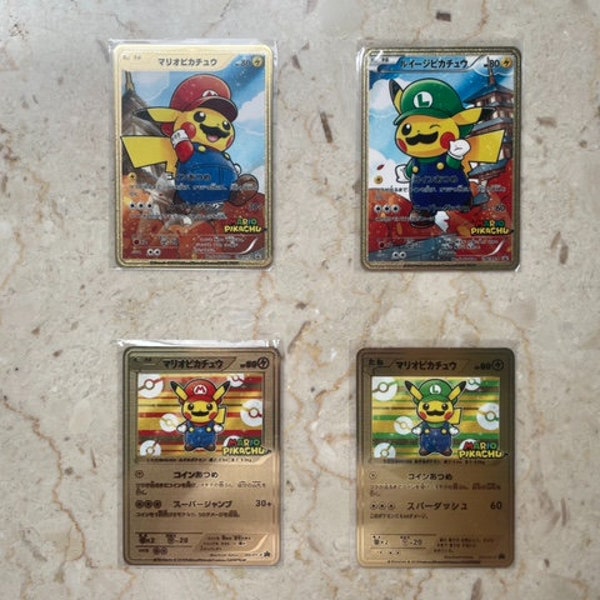Luigi Pikachu Card Etsy UK