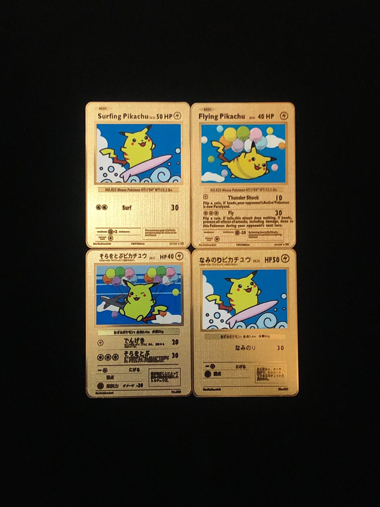 Pokemon Card Pikachu Surf/vuelo English Holographic 