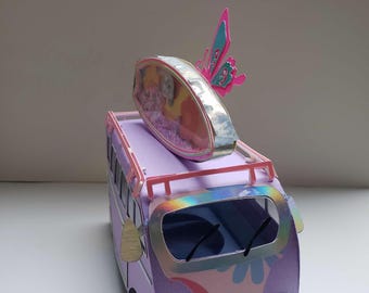 Retro Van center piece or candy box