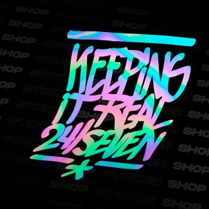 Keep It Real JDM Oil Slick Sticker - Anime Decal - Japan Car - Window Decal - Bumper sticker - Livery - Windshield Decal - Stance - Supra