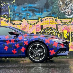 Drawn Crosses JDM Car Livery Decal Sticker / Car Printed Wrap / Side Vehicle Graphics / Bumper Sticker / Truck SUV Decals / Fits for ANY car