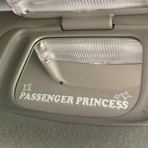 x2 Car Visor Passenger Princess Decal / Sticker - Valentines Gift - Window Decal - Bumper sticker - Car Livery Windshield Decal - Stance JDM