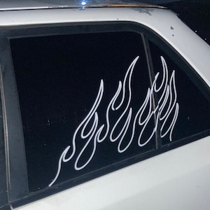 Window Flames Car Decal, Flame Stickers for Side Windows, Custom Vinyl Flame Graphics, Car Styling Decoration, Side Window Sticker