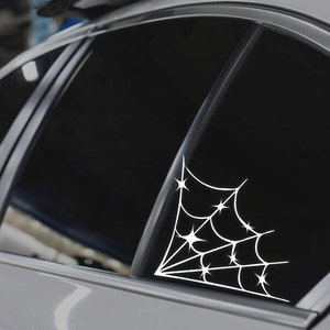 x2 Spider Web Window Corner Decals Stickers Fits for any vehicle! Any Colors and size JDM Lover Gift Lowered
