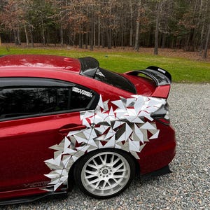 Dreiecke JDM Car Wrap, Universal Fit Autoaufkleber, Trendy Japan Auto Aufkleber, Auto Vinyl Aufkleber, Benutzerdefinierte Seite Fahrzeugverpackung, JDM Car Wrap