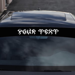 Niestandardowy baner samochodowy, baner Car Club, naklejka na samochód, naklejka z logo, naklejka na Jeepa, baner z nazwą winylową, niestandardowa naklejka z tekstem, naklejka na przednią szybę