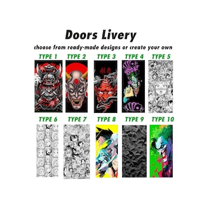 Custom Car Doors Livery Pillar Decal Sticker Wrap YOURS Image - high quality graphics - fits for any vehicle