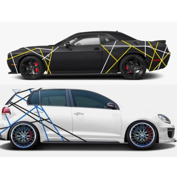 Car Side Wrap,car Livery Decal, Vinyl Sticker, Racing Stripe