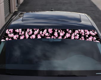 Sakura Car Windshield Banner, Cherry Blossom Window Sun Strip