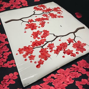 レッド サクラ カー ペイント m 桜 - 日本の車両グラフィックス カーラップ アニメ 痛車 かわいい ステッカー デカール