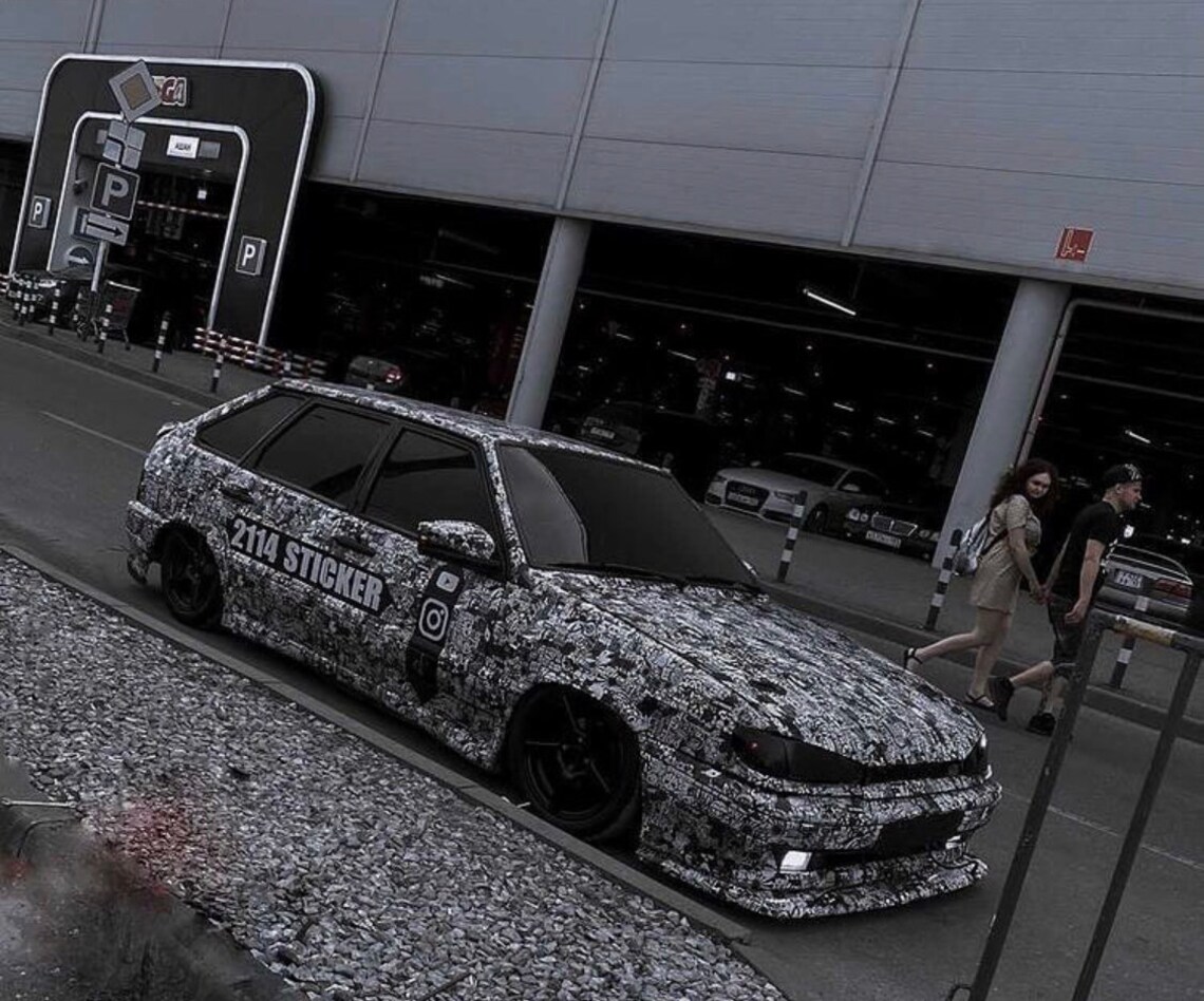 Black and White Stickerbomb Graffiti Vinyl Wrap Decal / Skull Etsy