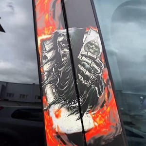 Naklejka JDM Anime Oni Demon, niestandardowa naklejka winylowa na szybę i słupek samochodu, grafika boczna, wyjątkowy dodatek samochodowy