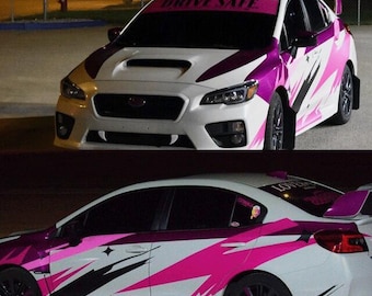 JDM Car Wrap Vinyl Decals, Side Graphics, Custom Car Decor, Stylish Side Graphics for Car, Full Sticker for Drift Cars, Truck Car SUV Decal