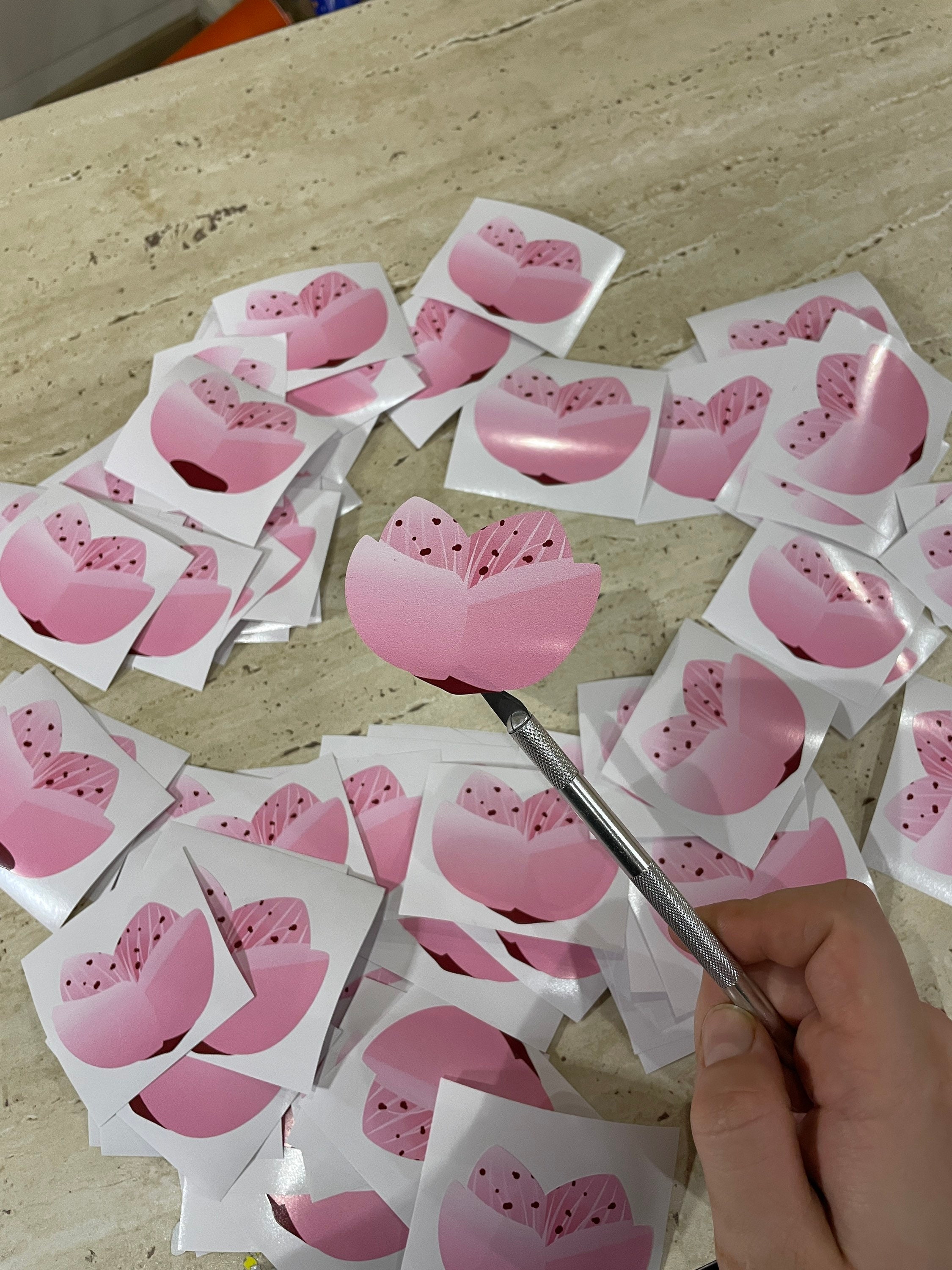 Adesivo Auto Sakura Olografico - Decalcomania Fiori Di Ciliegio Vinile Impermeabile