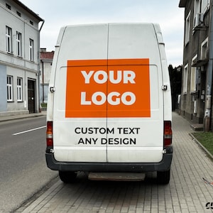 Custom Vinyl Decal, Commercial Vehicles Decal, Business Logo Sticker for Vans, Auto Advertising Wrap, Personalized Text Car Branding Sign