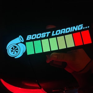 Boost Loading Adesivo / Decalque de LED elétrico brilhante! Nova coleção de adesivos elétricos SPALAH by CutNinja™ / Painel de luz brilhante / Janela JDM