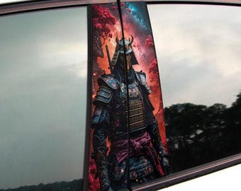 Calcomanía para coche Samurai Oni, pegatina impermeable de anime JDM para ventana o lateral, accesorio japonés único para coche.