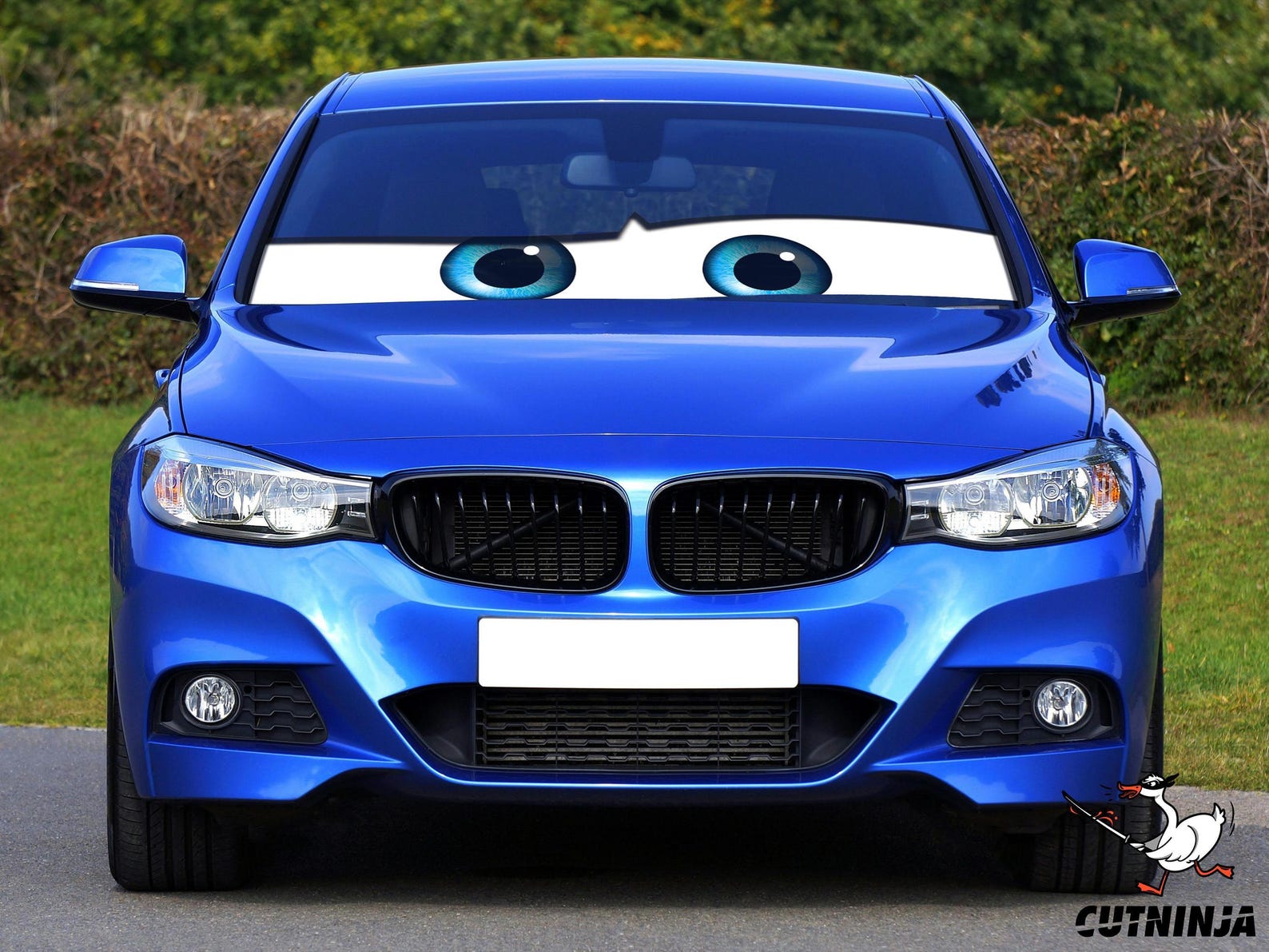 Car Eyes Windshield Decal, Cartoon Sunshade for Front Window, Sun ...