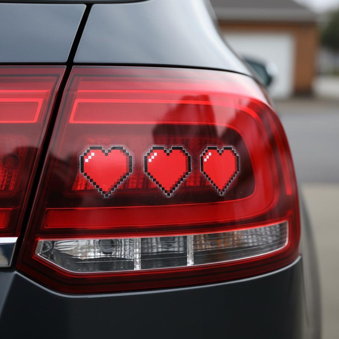 Heart Car Decal - Cute Car Stickers for Women - Girly Car Accessory ...