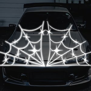 x2 Spider Web Car Window Vinyl Sticker, JDM Gothic Decal, Spooky Waterproof Corner Decal, Car Enthusiast Accessory, Car Lover Gift