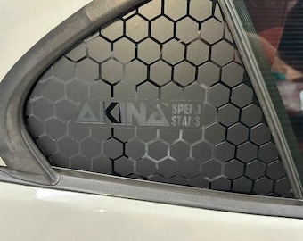 X2 Honeycomb Quarter Window Decal – Custom Vinyl Car Sticker, Rear Window Banner, Car Side Decor, Car Stuff Gift, Perfect Car Guy Gift