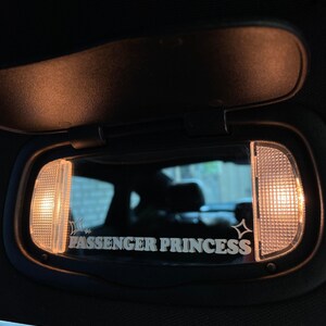 x2 Car Visor Passenger Princess Decal / Sticker - Valentines Gift - Window Decal - Bumper sticker - Car Livery Windshield Decal - Stance JDM image 2
