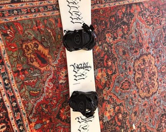 Snowboard Stickers, Death Metal Snowboard Decal, Custom Ski Sticker, Vinyl Name Decal, Snowboard Decor, Unique Christmas Gift