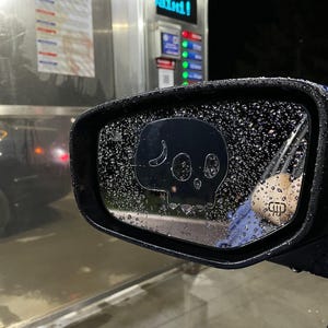 Anti-condens schedel autospiegel sticker, regendichte achteruitkijksticker, waterdichte zijspiegelfilm, veiligheidssticker voor auto zichtbaarheid, uniek cadeau