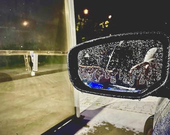 Rainproof Flame car mirror anti fog decal / sticker