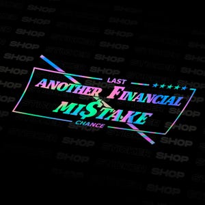 Pegatina "Error financiero JDM Oil Slick" - Coche japonés - Calcomanía para ventana - Pegatina para parachoques - Decoración de coche - Calcomanía para parabrisas - Estilo Stance - Endless Drift