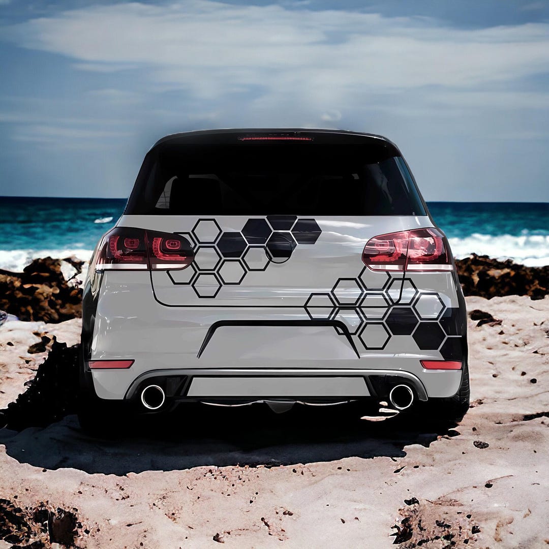 Large Honeycomb Car Sticker, JDM Racing Vinyl Decal for Trucks and Cars ...