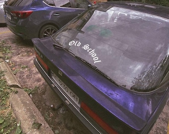 Back Window Custom Rounded Text Decal! Windshield Visor Banner Stipe - Fits for any car! Yours Phrase