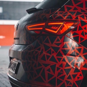 Black Vinyl Car Wrap Decal, Triangle Car Decal, Camouflage Kit for Racing Cars, Vehicle Graphics, Bumper Sticker, Unique Vehicle Styling