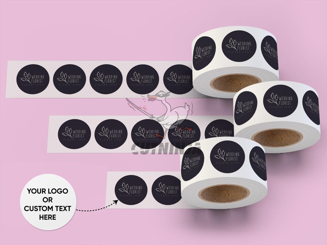 Sticker Ready To Use Custom Roll of Stickers, Ready to Use! Business Logo Stickers ...