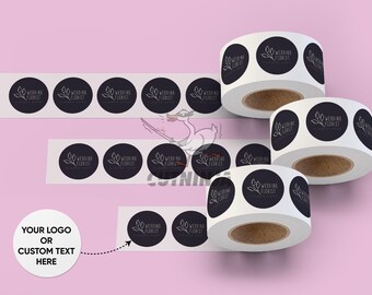 Custom Roll of Stickers, Ready to Use! Business Logo Stickers, Personalized Design Labels, Branding Stickers Pack, ANY Size and Shape