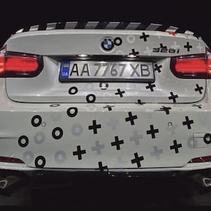Tic Tac Toe Japanese Anime Car Decal, Large Waterproof JDM Racing Sticker For Side Panels, New Car Gift