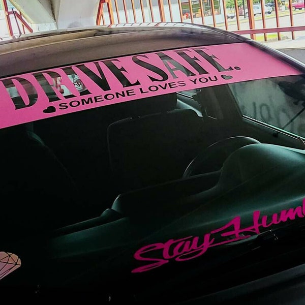 Custom Windshield Banner Decal – Reverse Cut Visor Sticker For Cars, Vinyl, Oracal Brand
