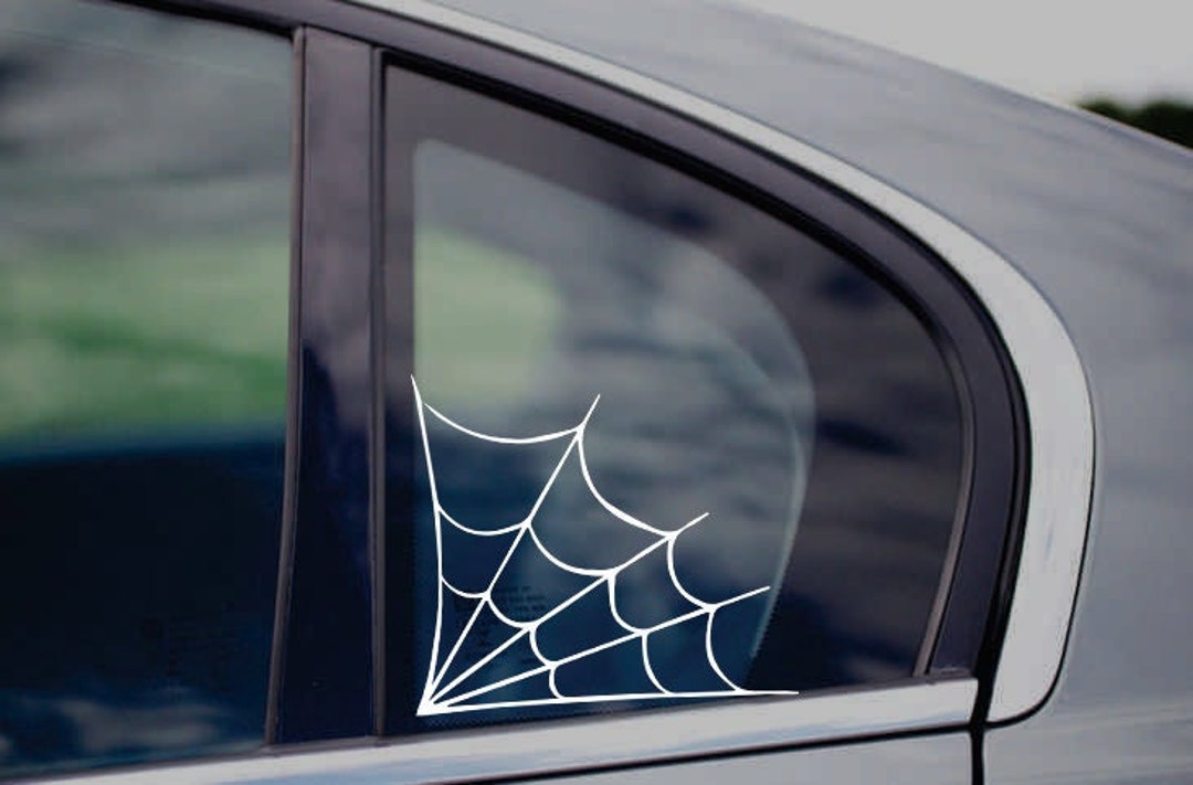X2 Spider Web Window Corner Decals Stickers - Fits for Any Vehicle ... image.