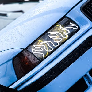 Flame Headlight Decals, JDM-Inspired Fire Stickers for Car Enthusiasts, Custom Aesthetic Car Accessories, Perfect for Tuning or Decoration