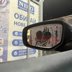 Anti Fog Broken Heart espelho de carro à prova de chuva decalque / adesivo peeker JDM anime janela acessórios para carro - carro menina menino triste boyz menina - Presente legal