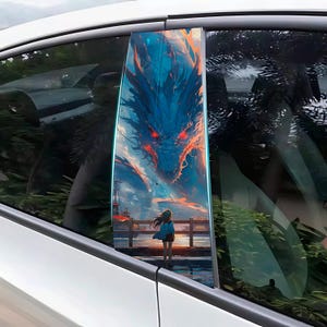 Dragon Car Side Decal, Waterproof Vinyl Stickers, Anime Car Wrap, Trending Livery, Custom Car Accessories, Pillar Decal, Car Door Stickers