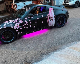 Sakura Cherry Blossom Car Livery, Japanese Itasha Anime Wrap, Realistic Kawaii Flower Vehicle Decal, Die-Cut Sticker, Gift for Anime Fan