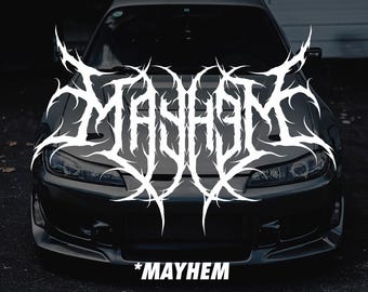 Calcomanía personalizada para parabrisas de coche: vinilo con texto personalizado, calcomanía para ventana, gráfico personalizado, estilo JDM, regalo para amantes de los coches.