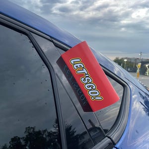 Washing Label Tag Car Sticker “Let’s Go”  Funny Car Tag, Mini Label, Small Car Gift, Washing Car Label, Unique Car Decorations