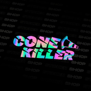 Cone Killer JDM Oil Slick Sticker - Anime Decal Japan Car Window Decal Bumper Windshield Decal Stance Drift Kanjo Dream Build endless