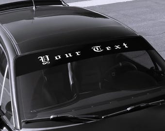Vinilo adhesivo para parabrisas de coche, pegatina de vinilo con texto personalizado para ventanas, accesorios para coches de empresa, regalo para el Día del Padre