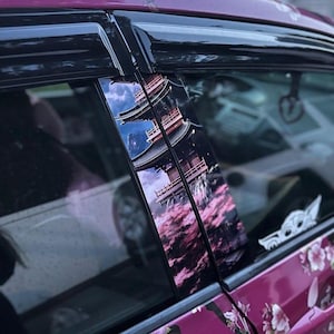 Car Doors Livery Pillar Decal Sticker, Japanese Vehicle Side Decal, Unique Design for Car Side Wrap, ANY IMAGE