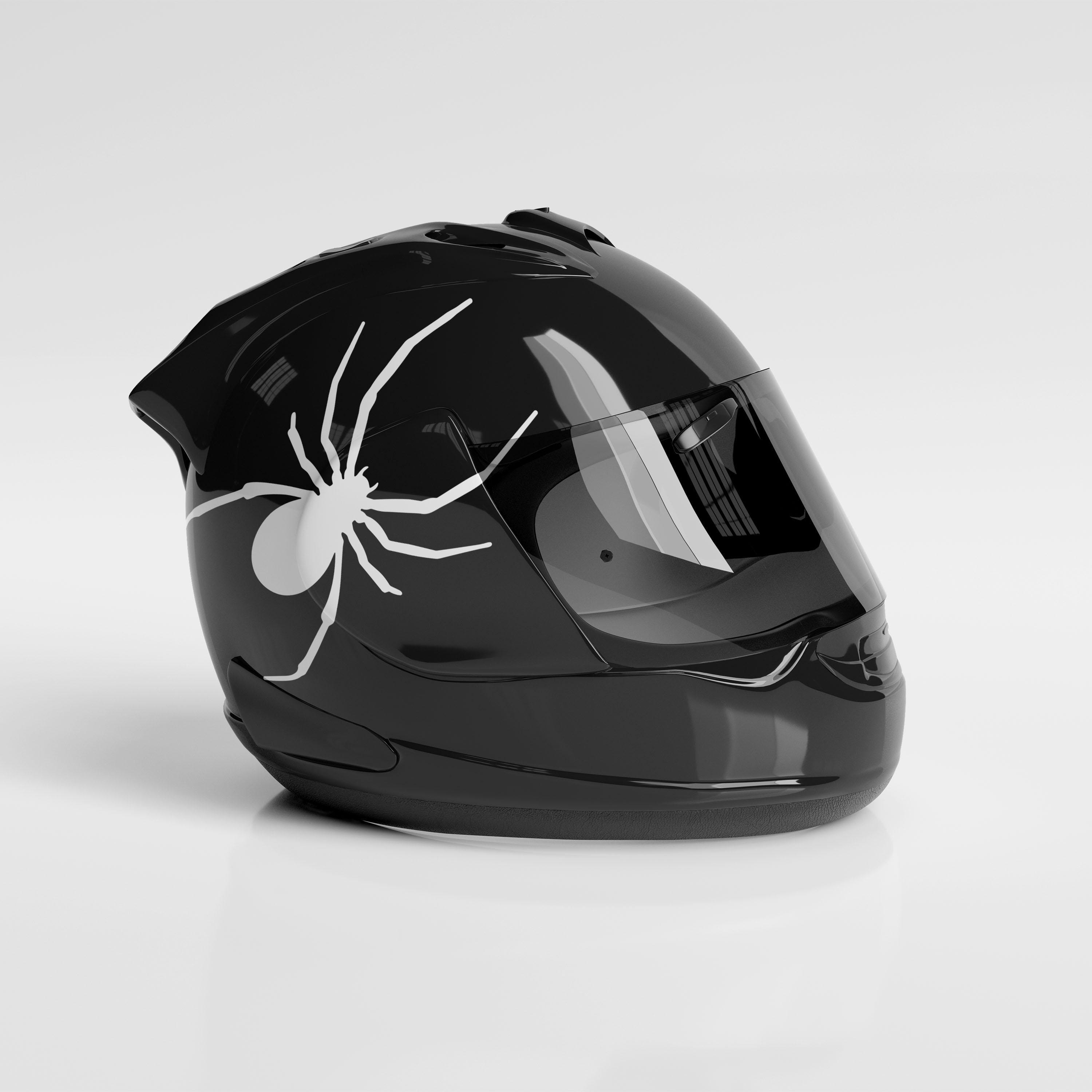 スパイダーヘルメットデカールビニールステッカー、タランチュラバイク